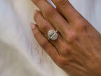 Hidden Halo Oval Engagement Ring - 18K Yellow Gold Diamond | Briza Jewel