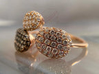 Champagne Diamond Ring - Rose Gold | Briza Jewel