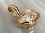 Oval Diamond Pendant - Lab Grown 14K Gold Solitaire | Briza Jewel