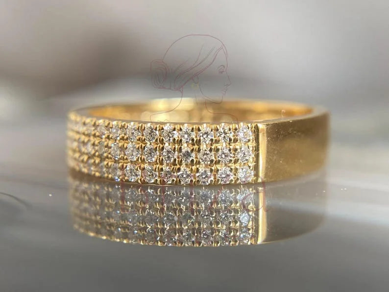 Gold Eternity Band - Diamond Ring | Briza Jewel