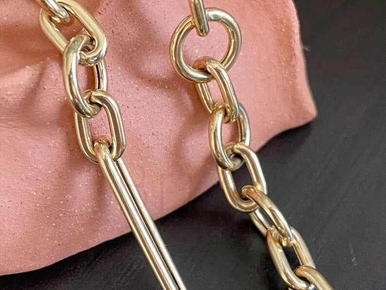 Paperclip Chain Necklace - Gold Minimalist | Briza Jewel