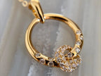 Gold Circle Pendant - Diamond Minimalist Necklace | Briza Jewel