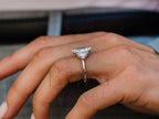 Halo Engagement Ring Oval - Moissanite | Briza Jewel