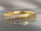 Pave Diamond Ring | Dainty Stackable Promise Ring | Briza Jewel