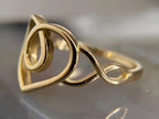 Gold Heart Shaped Ring | Open Love Band | Briza Jewel