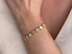 Gold Star Charm Bracelet - Lab Grown Diamond | Briza Jewel