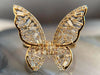 Butterfly Engagement Ring - Gold Baguette Diamond
