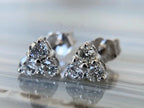 round diamond stud - White Gold Cluster Ring | Briza Jewel
