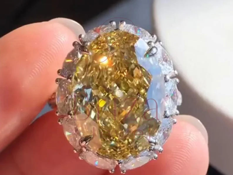 Unique Engagement Ring for Women - Oval Halo | Briza Jewel