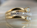 Toi Et Moi Moissanite Ring - Gold Emerald Cut | Briza Jewel