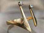 Crown Ring - Gold Moissanite Minimalist | Briza Jewel