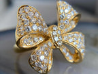 Gold Diamond Bow Ring | Briza Jewel