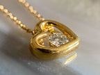 Heart Shape Diamond Pendant - Lab Grown Gold Minimalist Necklace | Briza Jewel