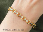 Gold Link Chain Bracelet - Oval Minimalist | Briza Jewel