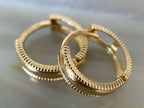 Gold Hoop Earrings - Minimal | Briza Jewel