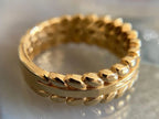 Vintage Gold Leaf Band – Textured Nature Wedding Band | Briza Jewel