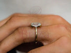 Emerald Cut Engagement Diamond Ring - Lab Grown Gold Minimalist | Briza Jewel