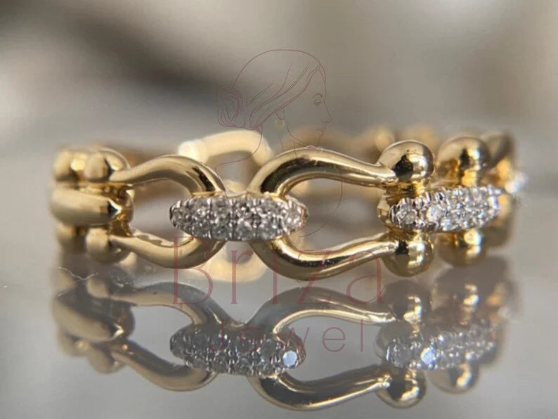 Elegant Diamond Ring - Lab Grown Gold | Briza Jewel