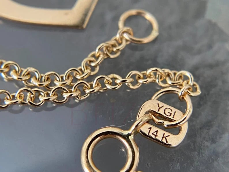 Gold Heart Bracelet - Minimalist | Briza Jewel