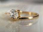 Pear Engagement Ring - Lab Grown Diamond Solitaire | Briza Jewel