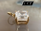 Asscher Cut Diamond Pendant - Lab Grown Gold Necklace | Briza Jewel