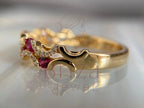 Vintage Ruby Engagement Ring - 14k Gold Diamond | Briza Jewel