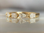 18K Gold Wedding Band - 14K Yellow Gold Diamond Ring | Briza Jewel
