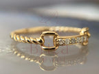 Bold Statement Ring - Gold Diamond | Briza Jewel