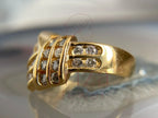 Vintage Moissanite Ring - Gold | Briza Jewel