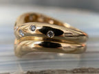 Chevron Diamond Ring - Yellow Gold Round | Briza Jewel