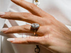 Oval Engagement Band - Lab Grown Gold Diamond Solitaire Ring | Briza Jewel