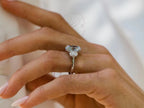 3 Stone Oval Engagement Ring - White Gold Diamond Three Stone | Briza Jewel