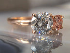 Two Stone Diamond Ring - Yellow Gold Toi et Moi Ring | Briza Jewel