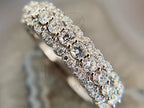 Triple Row Diamond Ring - White Gold Eternity | Briza Jewel
