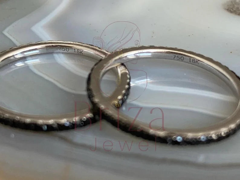 Black Eternity Band - Diamond Ring | Briza Jewel