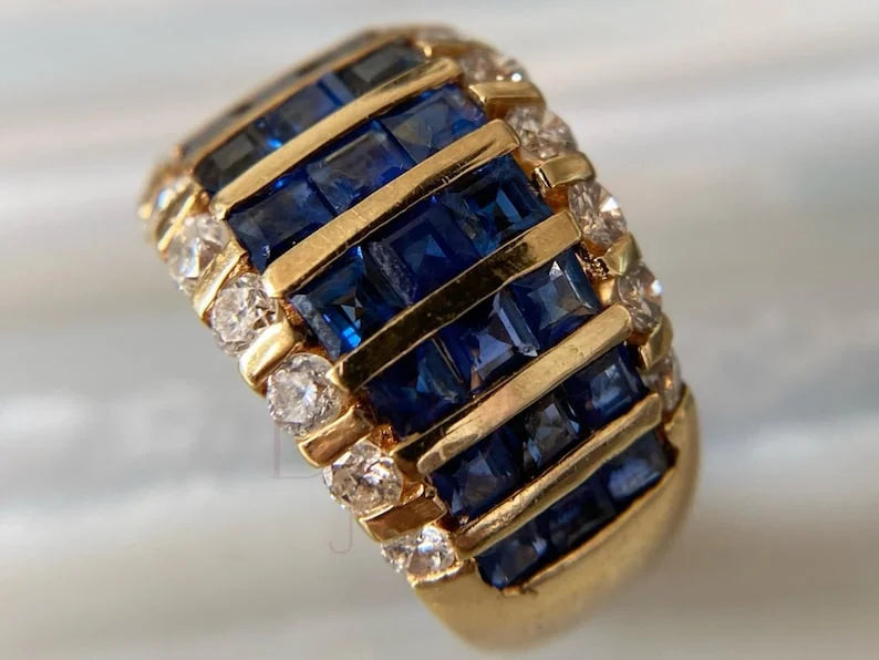 Vintage Style Diamond Band - Gold Wedding Jewelry | Briza Jewel