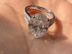 Pave Band Engagement Ring - Oval Moissanite | Briza Jewel