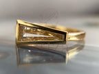 Geometric Engagement Ring - Lab Grown Gold Baguette Diamond | Briza Jewel