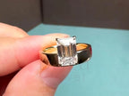 Lab Grown Engagement Ring - Emerald Cut Emerald Solitaire | Briza Jewel