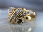 Diamond Swirl Ring - 18K Gold | Briza Jewel