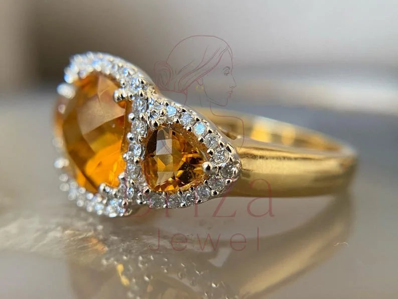 Citrine Ring Yellow Gold - Vintage | Briza Jewel