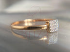 Square Diamond Ring - Gold Minimalist | Briza Jewel
