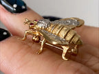Bee Brooch Pin - Gold Diamond Vintage | Briza Jewel