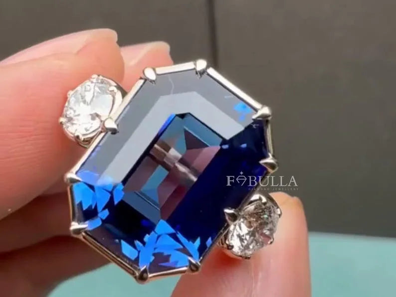 Diamond Cocktail Ring - Emerald Cut | Briza Jewel