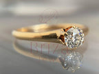 Solitaire Round Engagement Ring - 14K Gold Diamond Minimalist | Briza Jewel