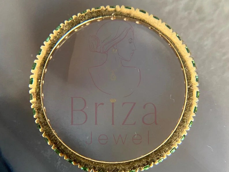 Moissanite Baguette Ring - Rose Gold Eternity | Briza Jewel