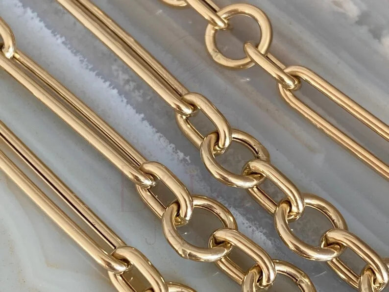 Paperclip Chain Necklace - Gold Minimalist | Briza Jewel