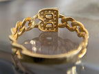 B Initial Ring - Lab Grown Gold Diamond | Briza Jewel