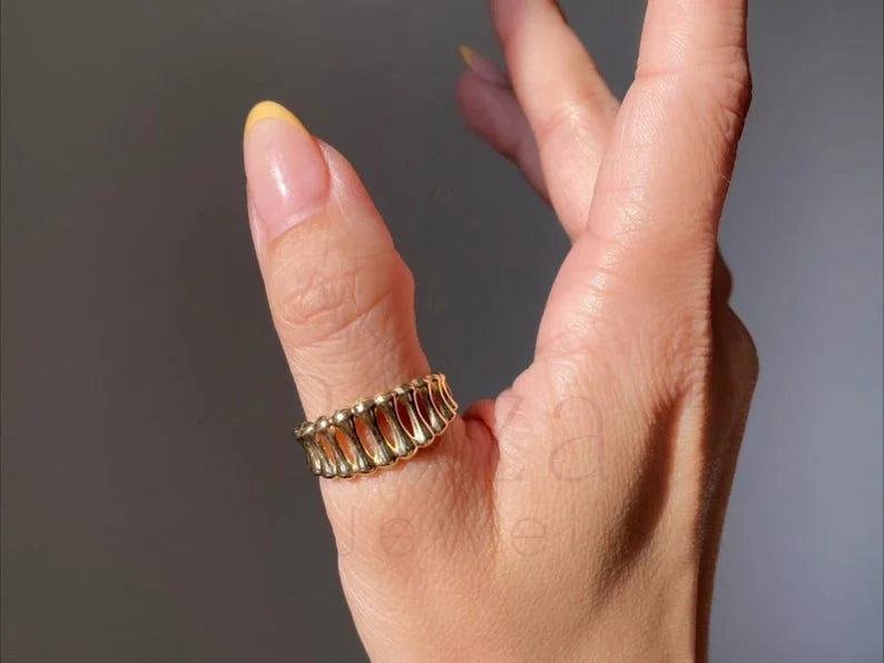 Wide Band - Gold Ring | Briza Jewel