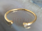 Gold Stacking Ring - Lab Grown Diamond | Briza Jewel
